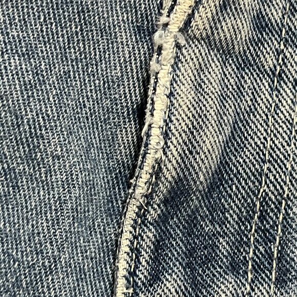 No Boundaries Juniors Y2K Hi Rise Denim Shorts Sz 11 Rainbow Floral Embroidered - Picture 9 of 9